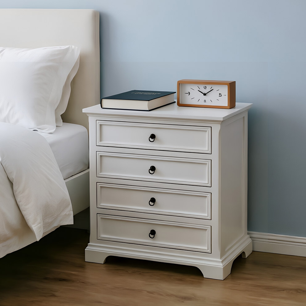 white bedside